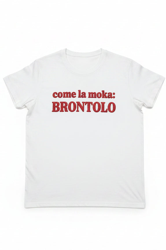T-Shirt Donna Taglia Unica con Frasi Ironiche Stampa Effetto Ricamo