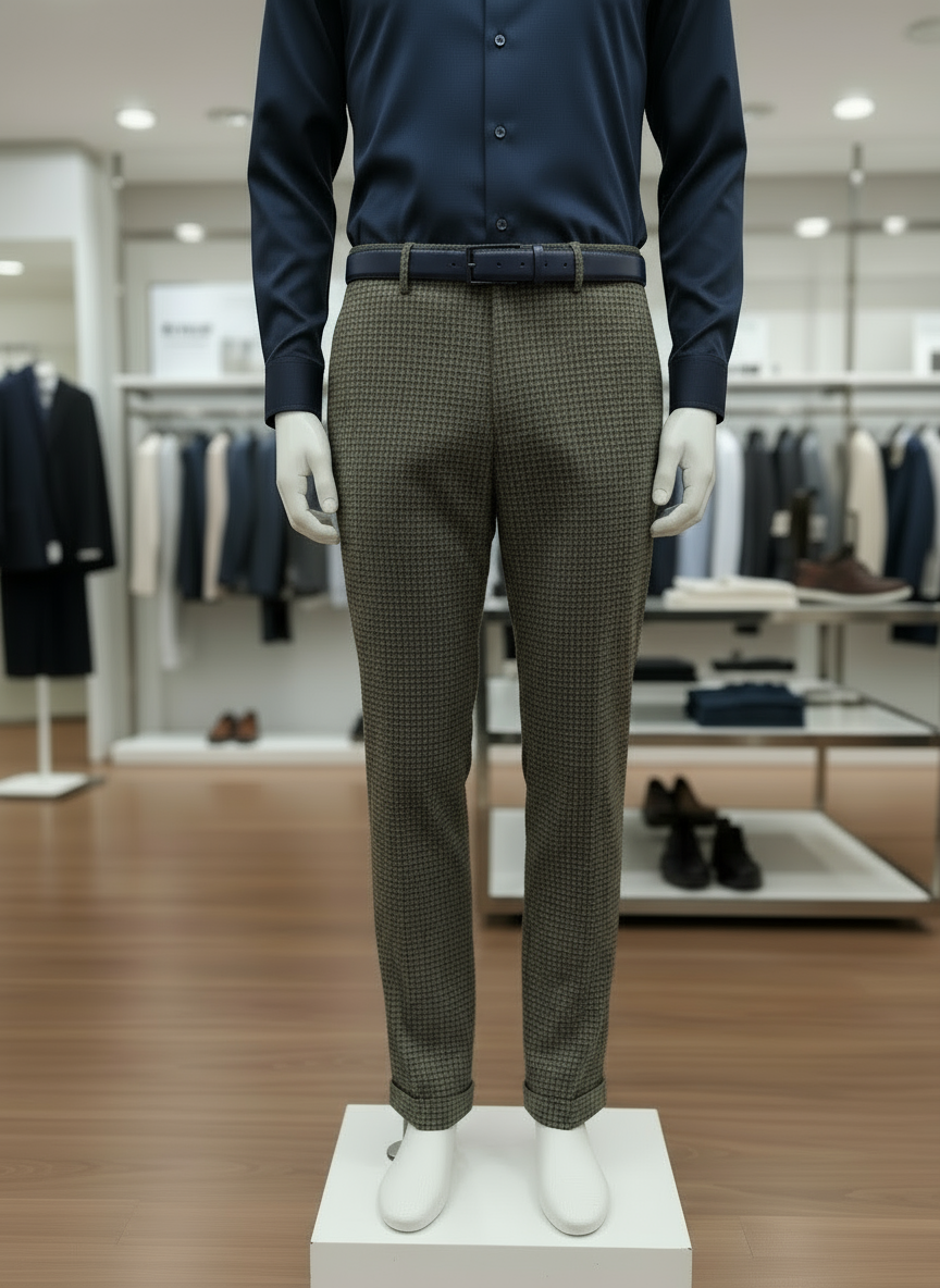Pantalone Uomo - Fantasia micro quadri