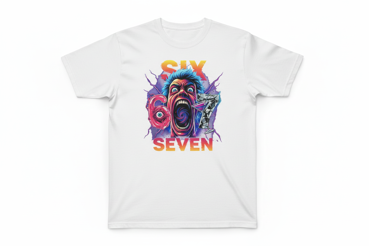 T-shirt Bambini Brainrot 'Six Seven' – Stampa Virale Made in Italy