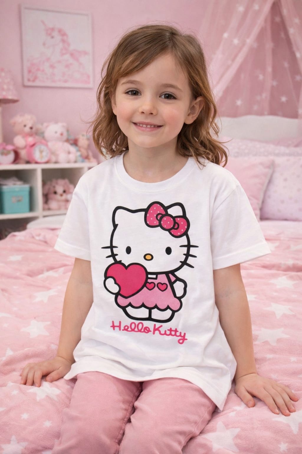 T-shirt Bambina Hello Kitty – Cotone 100% Made in Italy