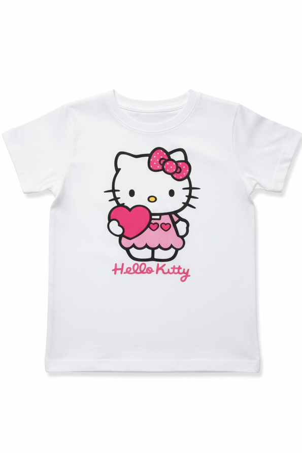 T-shirt Bambina Hello Kitty – Cotone 100% Made in Italy