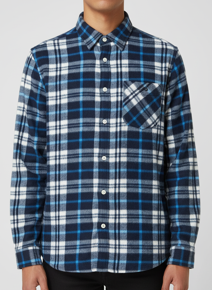 Camicia in Flanella Uomo Tartan Morbida e Calda