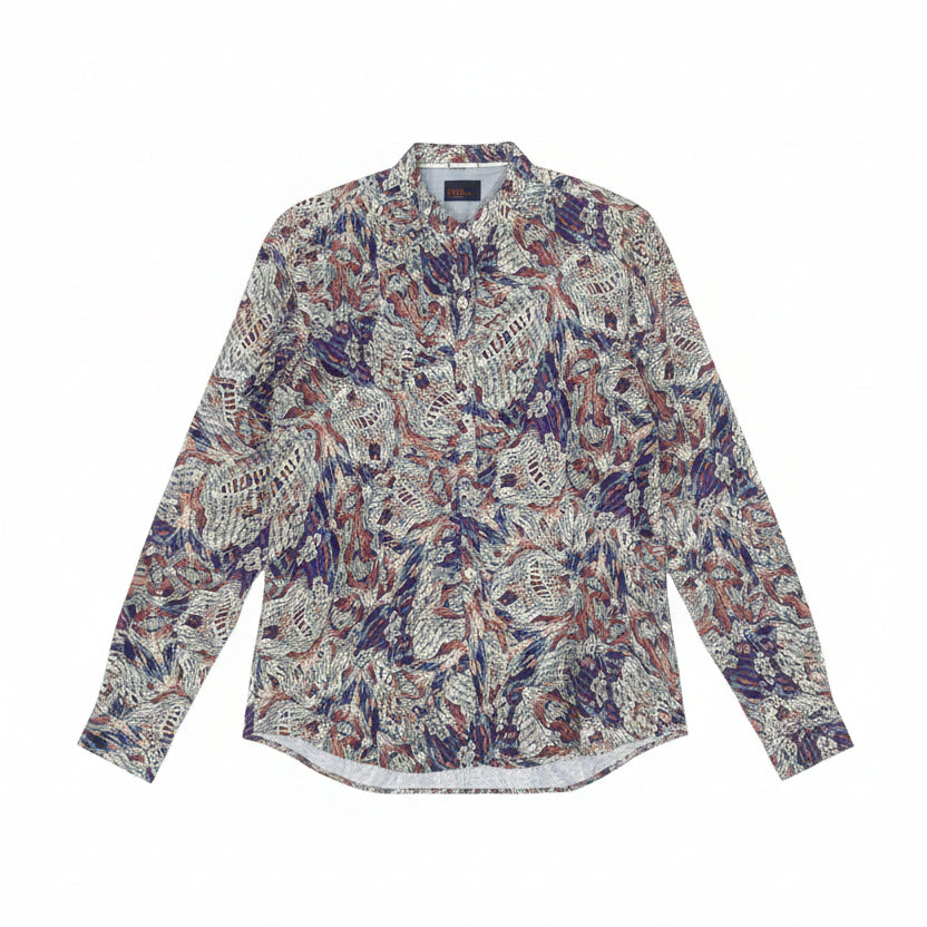 Camicia Uomo Collo Coreano – Cotone Misto Lino Made in Italy