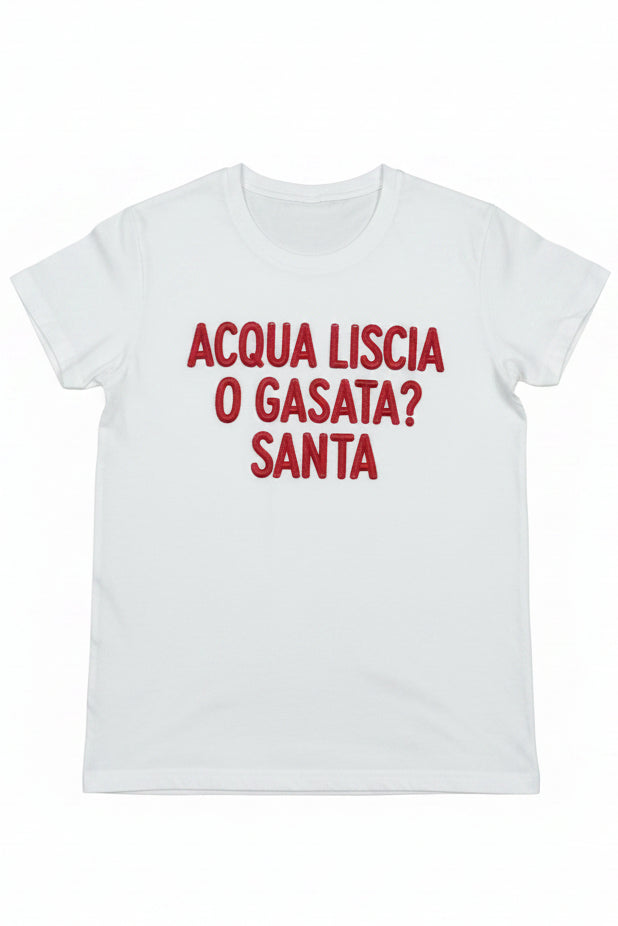 T-Shirt Donna Taglia Unica con Frasi Ironiche Stampa Effetto Ricamo