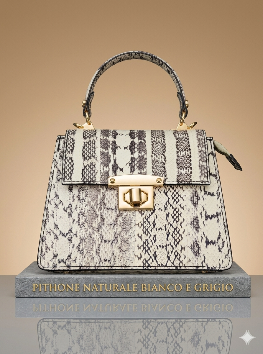Borsa Pitonata in Vera Pelle Made in Italy – 12 Colori | Python Chic