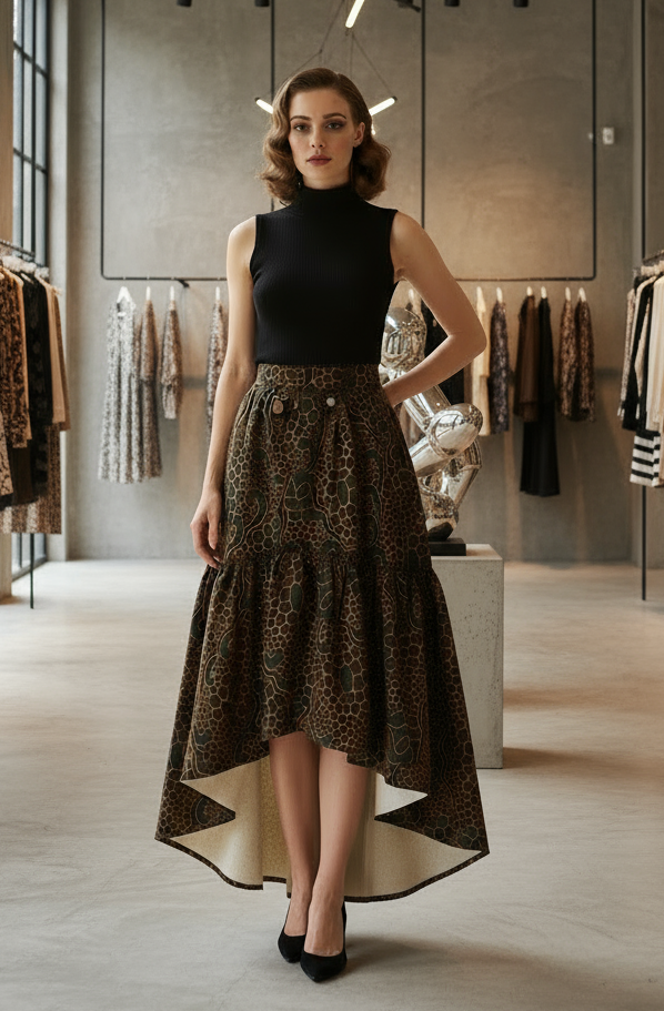 Gonna Asimmetrica Donna Made in Italy – Taglia Unica Moderna Versatile