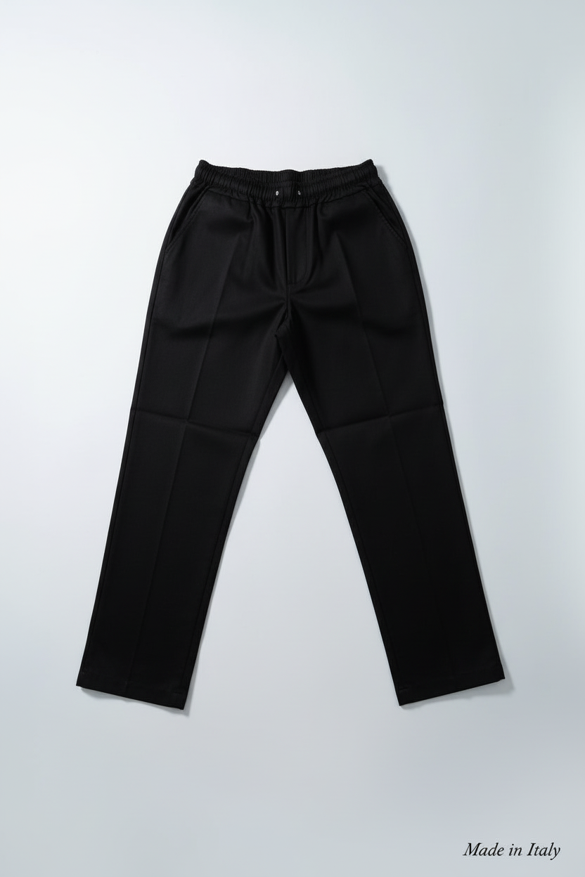 Pantalaccio in cotone uomo Made in Italy – dettaglio vita ed elastico | I Narcisi