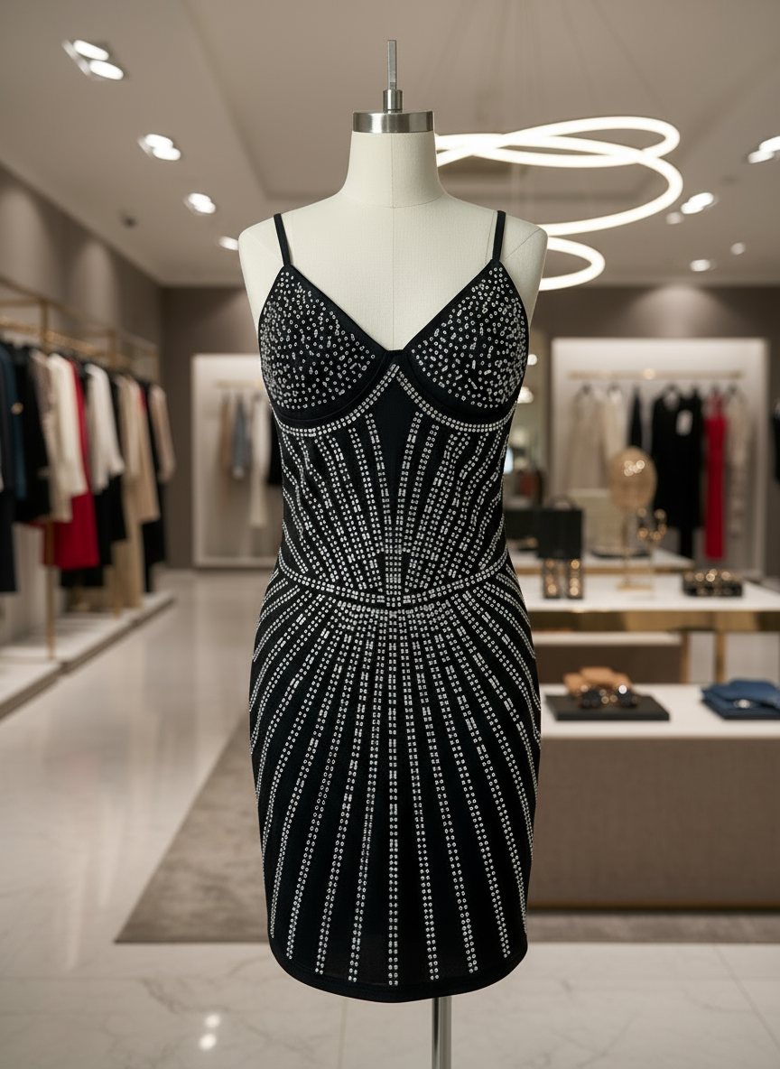 Abito Corto Donna Luxury – Elegante Raffinato per Serate ed Eventi