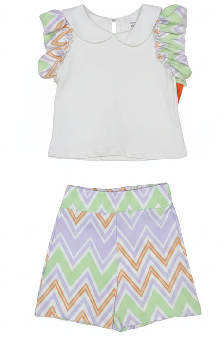 Completo Bambina Pantaloncino e Maglietta – Coordinato Estivo Made in Italy