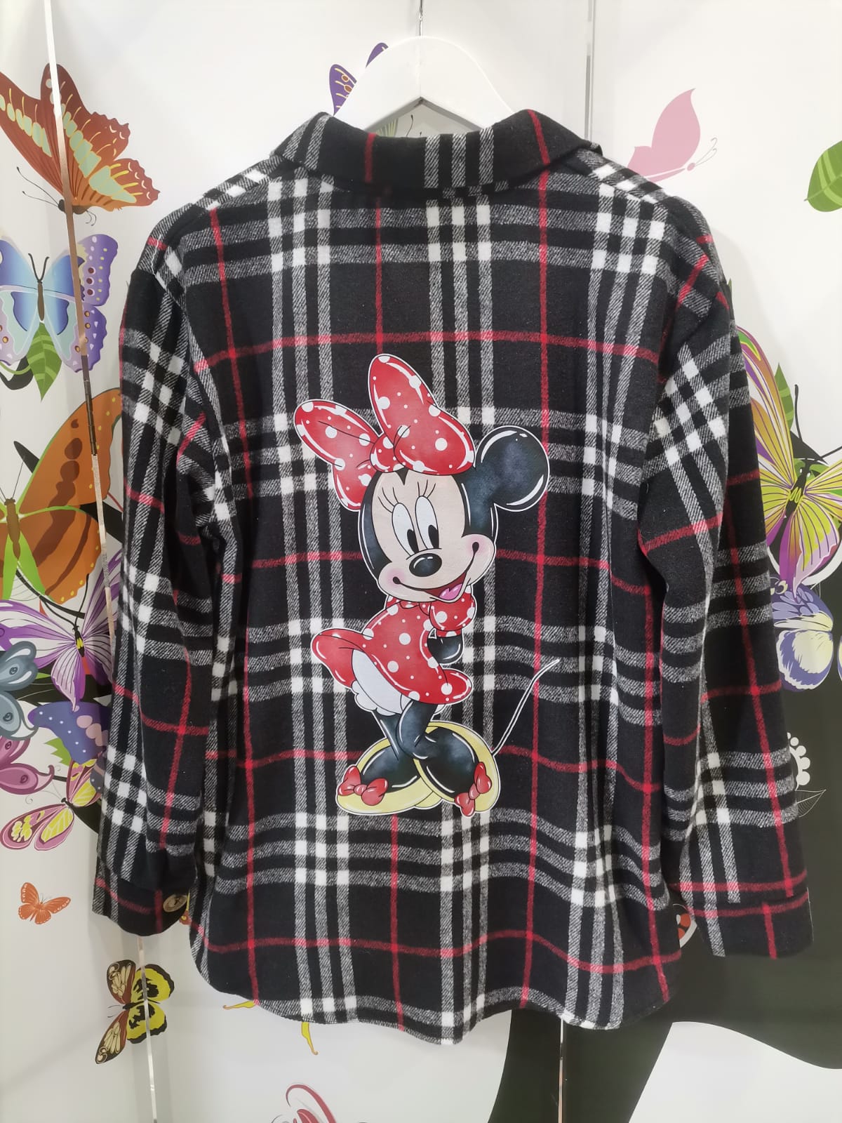 Camicia donna in flanella con stampa – fantasia esclusiva cartoon & casual-chic