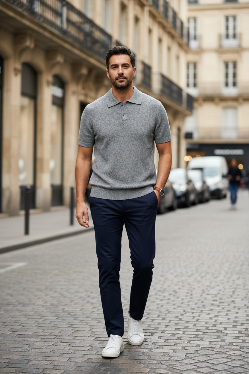 Polo in filo di cotone Beige – outfit completo – I Narcisi