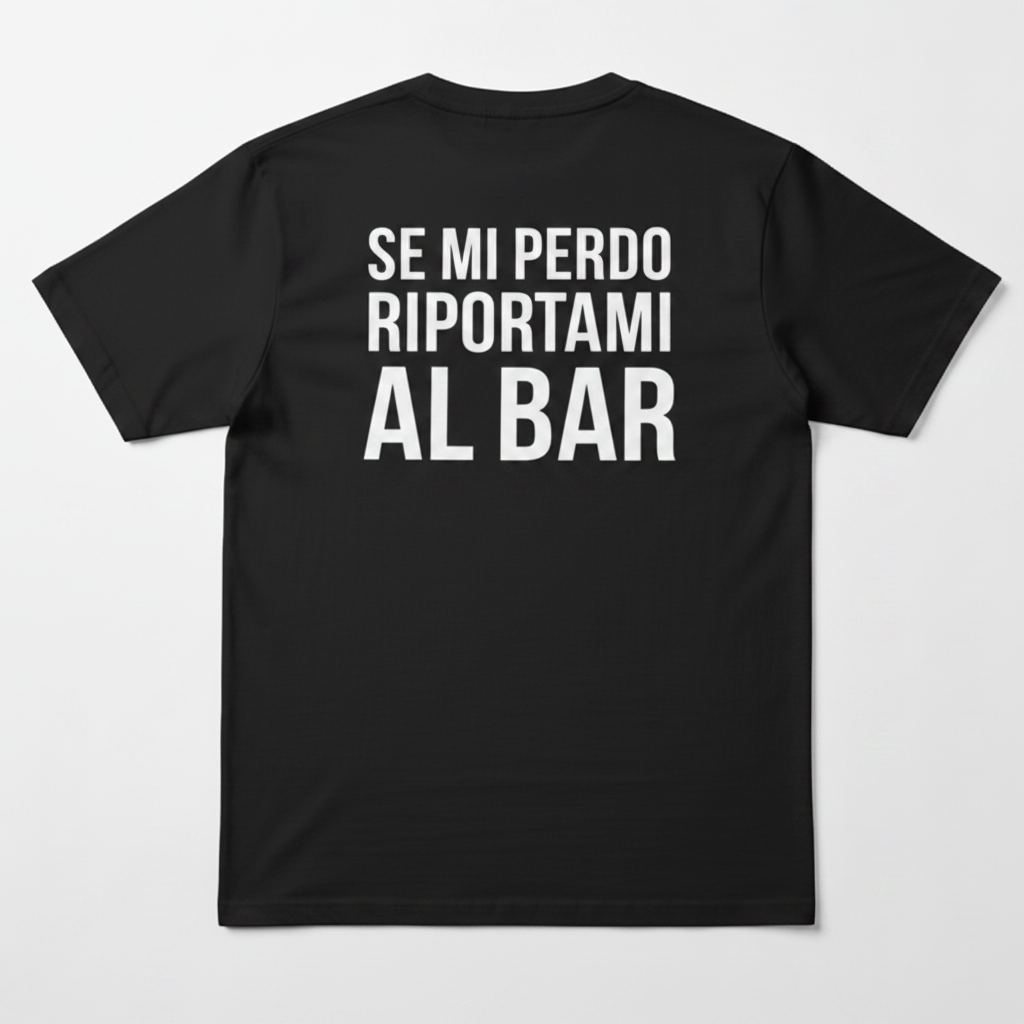 Maglia Discoteca Back Print Personalizzabile – Scritte Virali Discoteca | Stampa Classica o Brillantinata