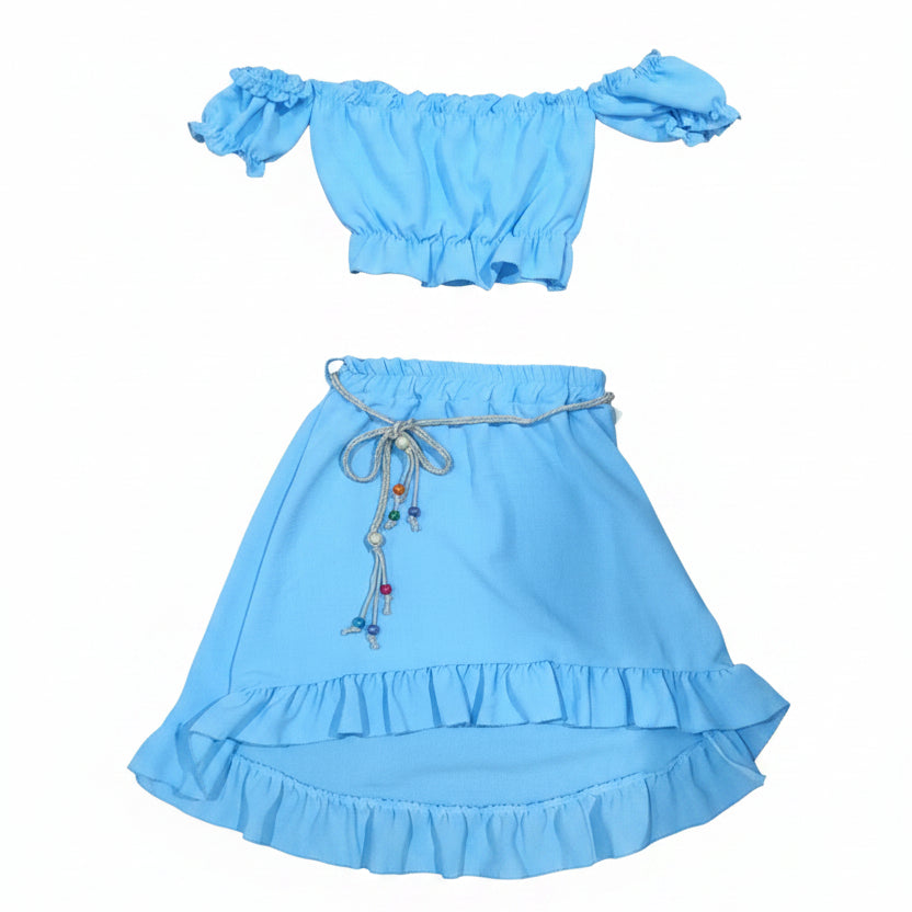 Completo Bambina Gonna e Top – Coordinato Estivo Made in Italy