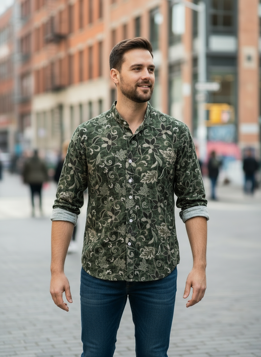 Camicia viscosa uomo