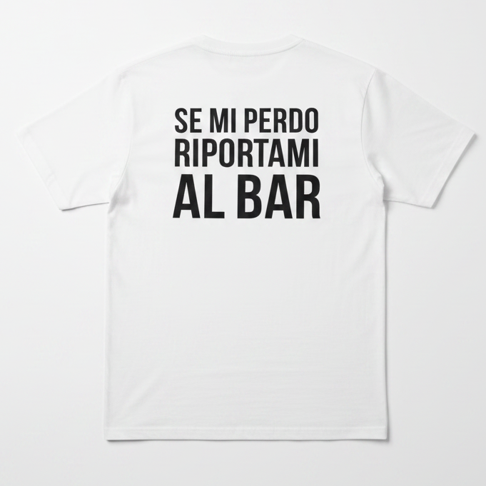 Maglia Discoteca Back Print Personalizzabile – Scritte Virali Discoteca | Stampa Classica o Brillantinata