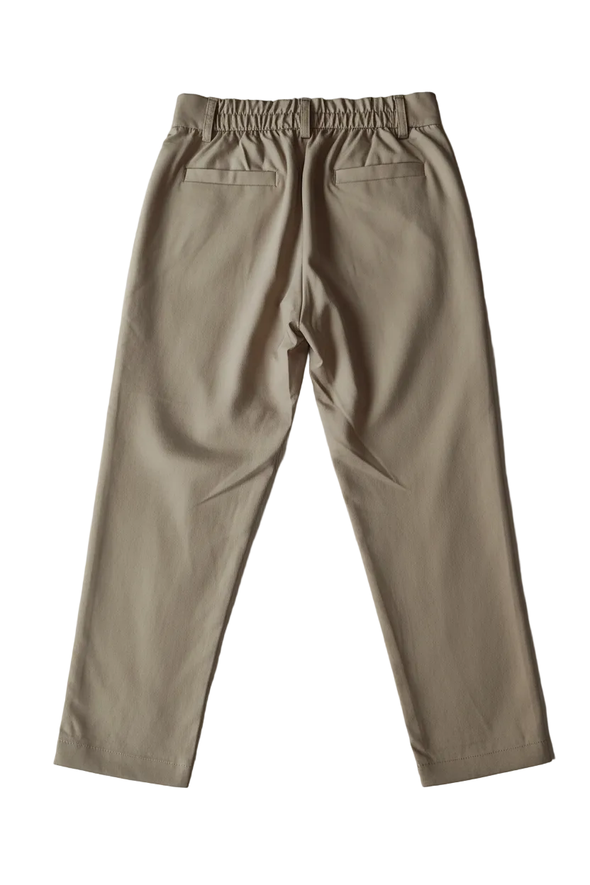 Pantalone Elegante Bambino Nero Beige Cerimonie 4-16 Anni