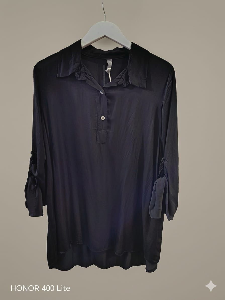 Camicia Satin Donna Made in Italy – Taglia Unica