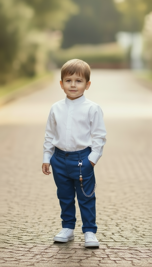 Pantalone Classico Bambino Elegante Made in Italy – 4-14 Anni