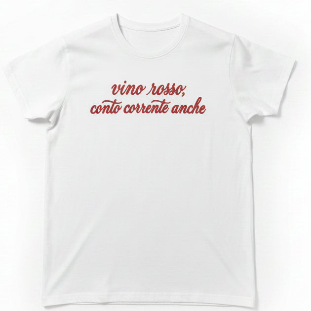 T-Shirt Donna Taglia Unica con Frasi Ironiche Stampa Effetto Ricamo