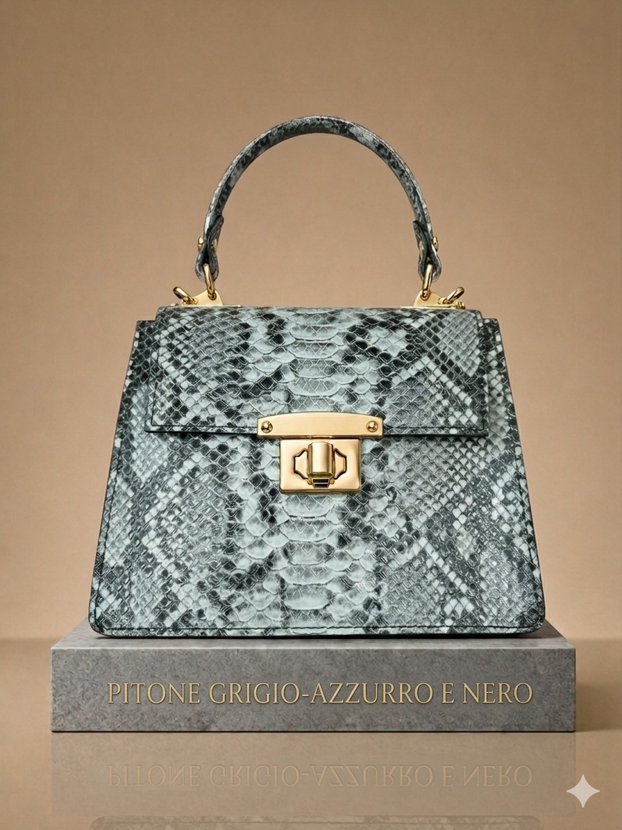 Borsa Pitonata in Vera Pelle Made in Italy – 12 Colori | Python Chic