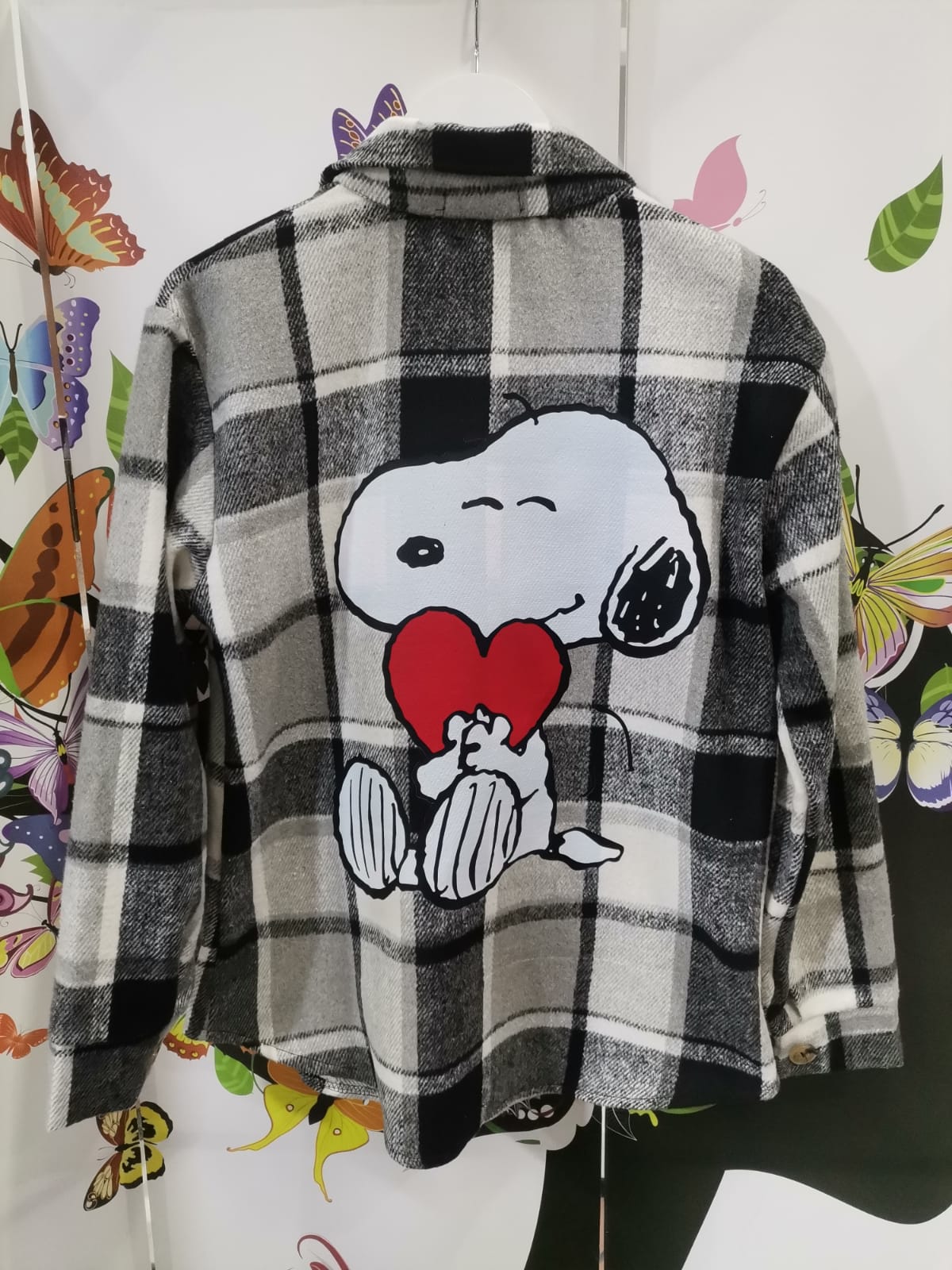 Camicia donna in flanella con stampa – fantasia esclusiva cartoon & casual-chic