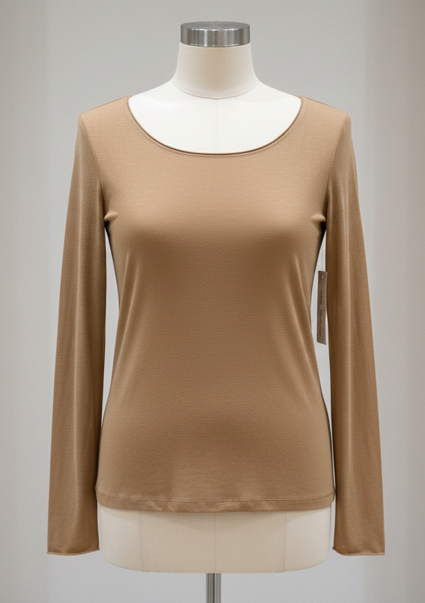 Maglia Donna Manica Lunga in Misto Cashmere – Made in Italy Taglia Unica Tinta Unita o Fantasia